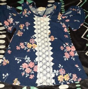 Floral Navy Shoulderless🌺🌻